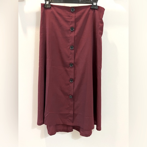 Vintage Women’s Dark Red Midi Skirt - Picture 1 of 2